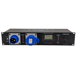 Penn Elcom 2U 16 Amp Rack Mount PDU with Power Monitor Pair of C-FORM Sockets