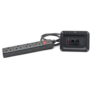 Penn Elcom 12A Large Power Dish with Tru1 In/Out Duo to 4 UK Sockets