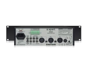 Apart MA65 100V Mixer Amp 65W 3-Mic/2-Line 230VAC 2U Exc Rack Ears