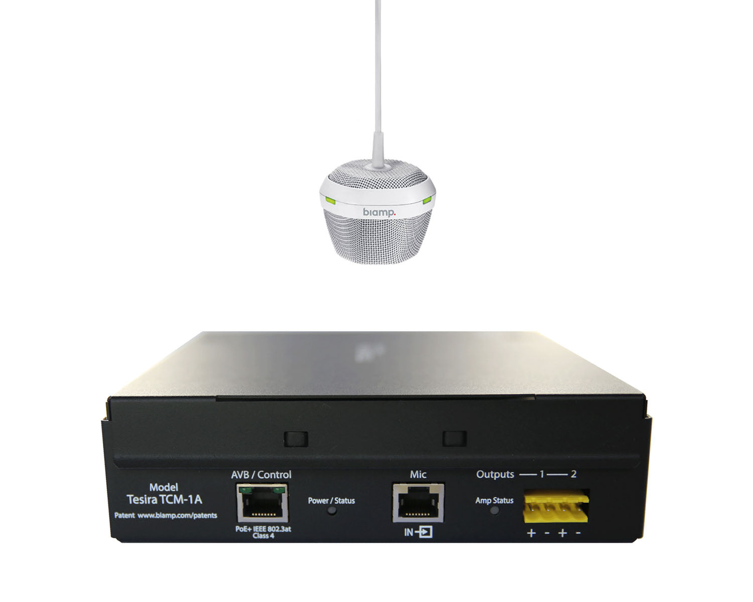 Biamp Parle TCM-1A Pendant AVB Beamtracking Mic and PoE Amplifier White Biamp Parle TCM-1A Pendant AVB Beamtracking Mic and PoE Amplifier White