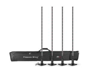 CHAUVET DJ Freedom Stick X4 4-PACK Free-Standing Battery LED Batton Inc Case