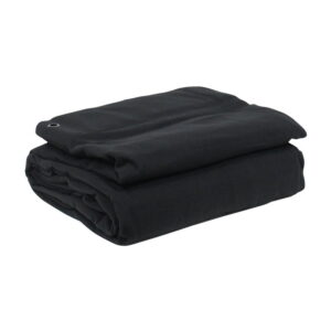 LEDJ 3 x 2m Black Serge Drape