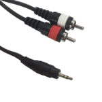 Accu Cable 1.5m 3.5mm Stereo Jack to 2x RCA Cable