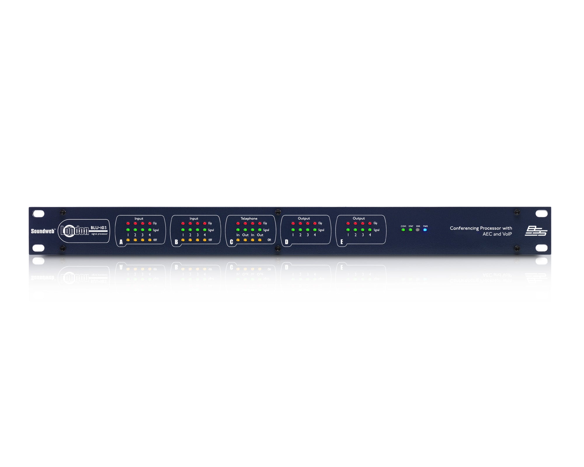 BSS BLU103 Soundweb London - 8-In / 8-Out 1U Fixed BSS BLU103 Soundweb London Signal Processor - 8-In / 8-Out, VoIP, 1U