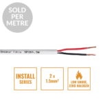 Elumen8 LSZH 2-Core 2 x 1.5mm² Install Speaker Cable Cut Length White (CABL617PM)