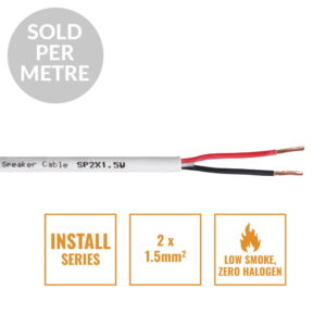 Elumen8 LSZH 2-Core 2 x 1.5mm² Install Speaker Cable Cut Length White (CABL617PM)