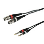 W Audio CABL660 2m Dual Audio Cable - 2 x XLR Female to 2 x 6.35mm Stereo Jack