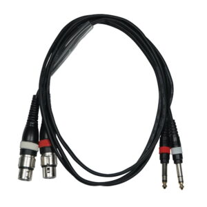 W Audio CABL660 2m Dual Audio Cable - 2 x XLR Female to 2 x 6.35mm Stereo Jack