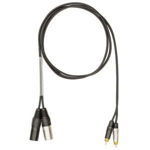 W Audio CABL68 2m Dual Audio Cable - 2 x XLR Female to 2 x Phono (RCA)