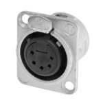 Neutrik NC5FD-L-1 XLR 5-Pin Female Chassis Socket - D-Series Panel Mount