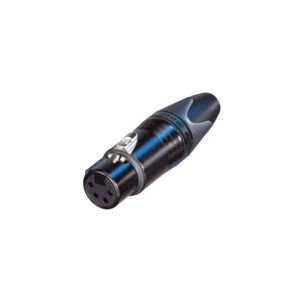Neutrik NC4FXX-B 4-Pin Female XLR Cable Connector - Black, Gold Contacts (CONN270A)
