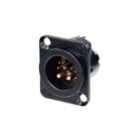 Neutrik NC10MD-LX-B 10-Pole (8+2) XLR Chassis Connector - Male, Black