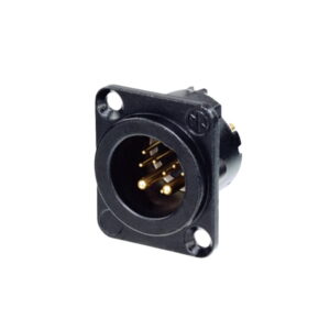 Neutrik NC10MD-LX-B 10-Pole (8+2) XLR Chassis Connector - Male, Black
