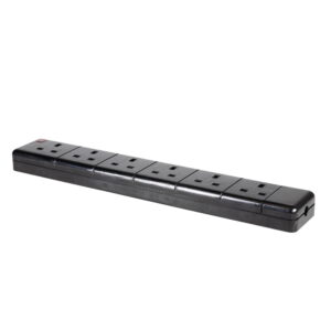 Elumen8 6-Gang 13A UK Mains Socket Block, Black (CONN710)