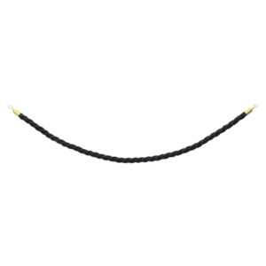 Elumen8 Gold Queue Barrier Rope, Black Twisted (ELUM314F)