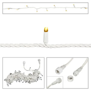 Elumen8 White Rubber Connectable Dimmable LED String Lights Warm White 10m (ELUM650A)