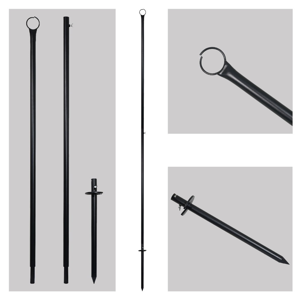 Elumen8 3.6m HD Festoon Pole Elumen8 Heavy-Duty Festoon Pole 3.6m Black Steel (FEST101)