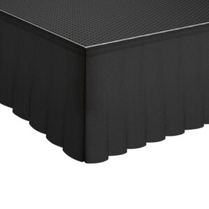 Global Truss GT Stage Deck Serge Pleated Skirt 105 x 20cm, Black (GL6121)