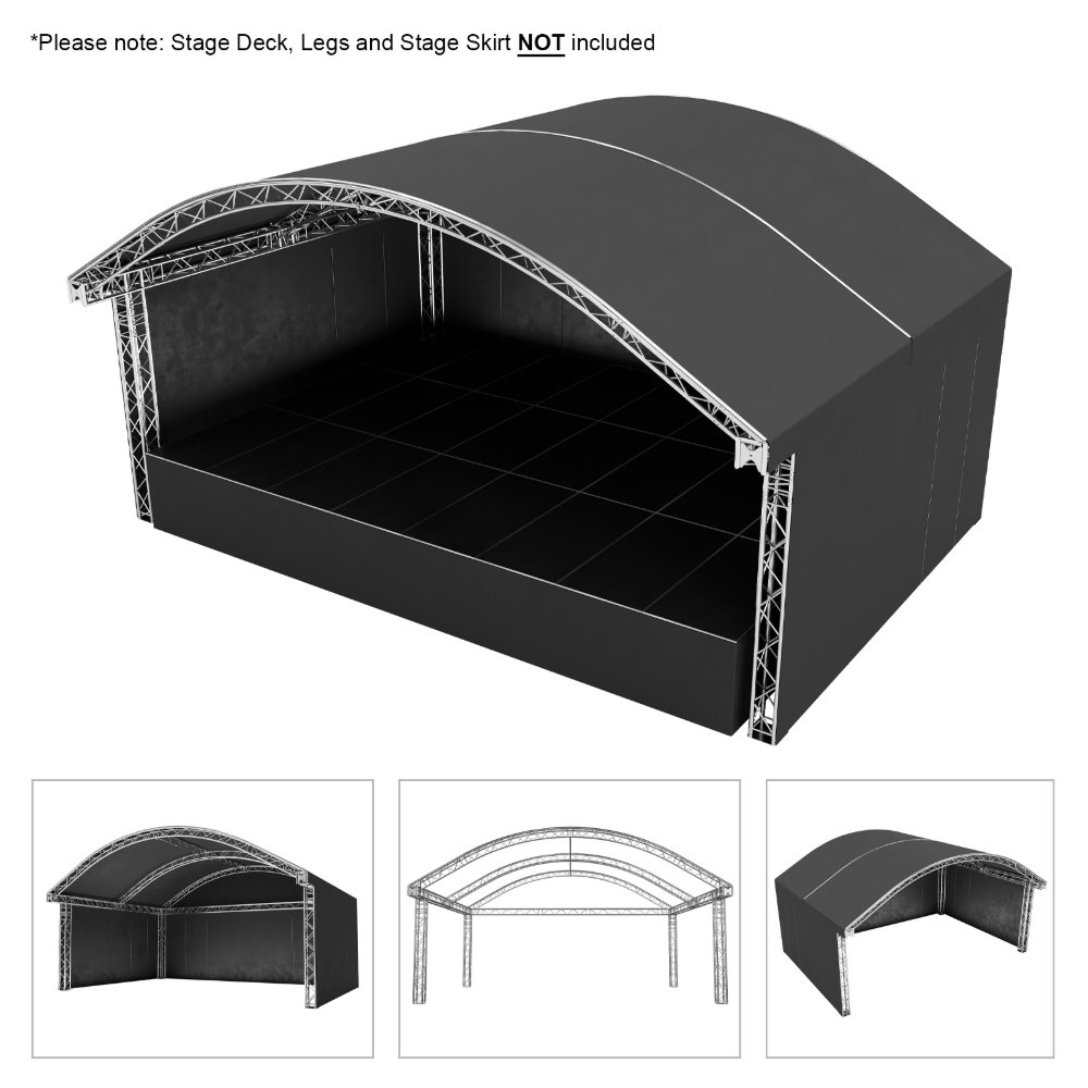 Global Truss 8 x 6m Round Arch Stage Roof System (F34 PL) Global Truss 8 x 6m Round Arch Stage Roof System (F34 PL)