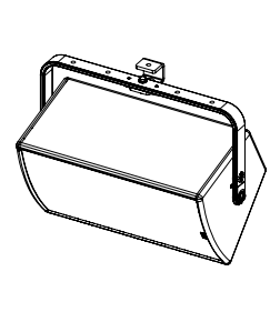 NEXO VNU-HBRK535 Horizontal Mounting Bracket for P12, ePS10 & eLS600, Black