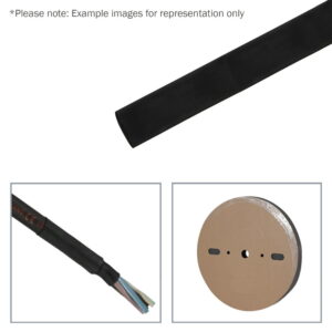Elumen8 19mm (3/4″) 2:1 Heatshrink Tubing, Black 100m (TAPE102B)