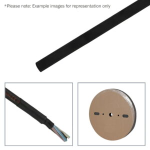 Elumen8 6.4mm (1/4″) Adhesive-Lined Heatshrink Tubing 3:1 Black 100m (TAPE121)