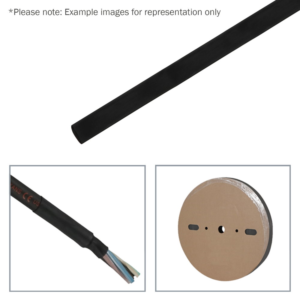 Elumen8 19mm (3/4") Adhesive Lined Heatshrink Tubing, 3:1 Black 25m Elumen8 19mm (3/4″) Adhesive-Lined Heatshrink Tubing 3:1 Black 25m (TAPE123)
