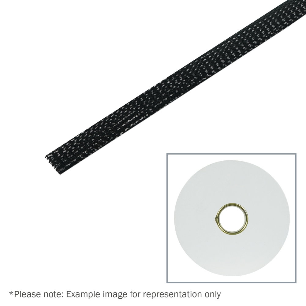 Elumen8 100m Polyester Expandable Braided Sleeving, 8mm Elumen8 Polyester Expandable Braided Cable Sleeving 8mm 100m (TAPE132)
